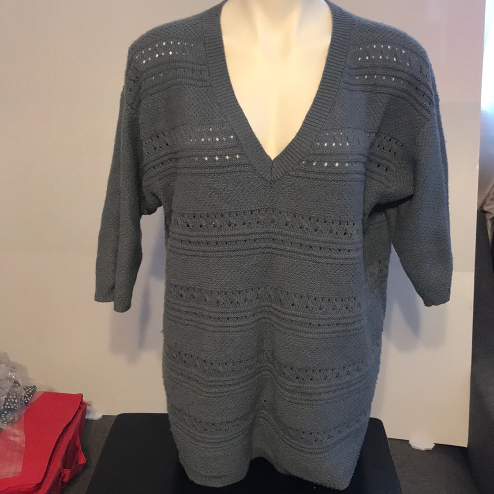 Torrid blue Sweater 3/4 sleeves pre owned Size 1